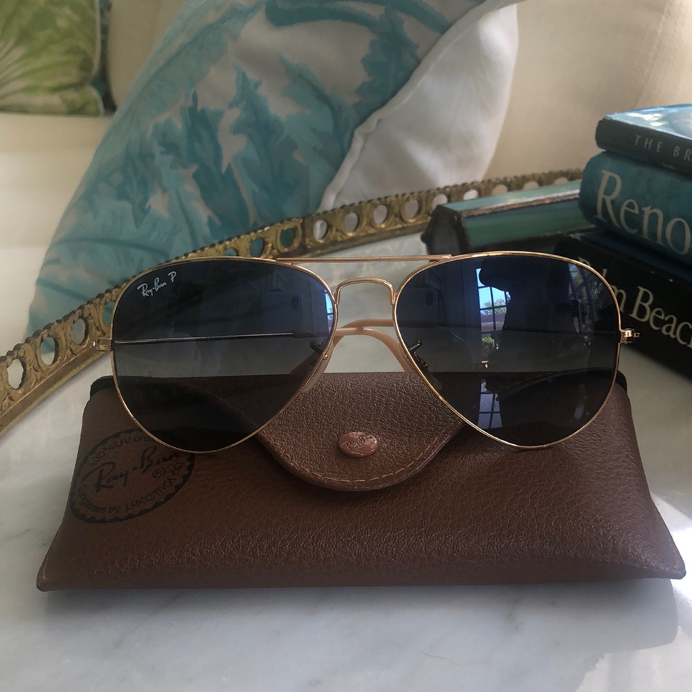 Blue Gradient Ray-Ban Aviator Sunglasses